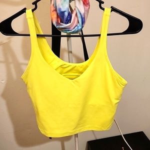 Lululemon highlighter yellow align crop tank top